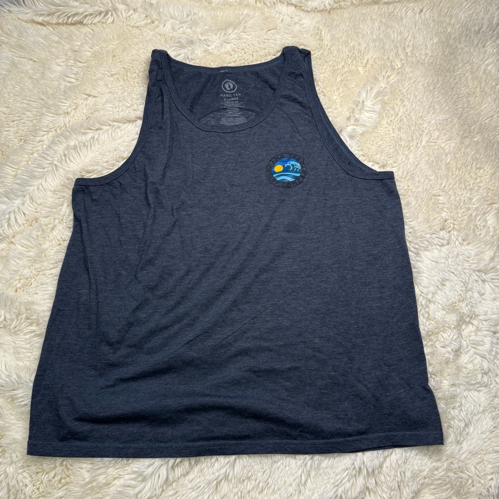 Hang Ten men’s Dark Blue Tank Top with Wave graphic XL
